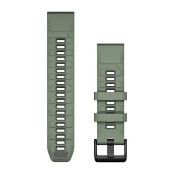 Ремешкок для часов GARMIN QUICKFIT 22 силиконовый ива/графитовые
