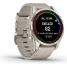 Смарт-часы GARMIN FENIX 7S PRO SAPPHIRE SOLAR золотистый корпус с кожаным ремешком цвета известняка 010-02776-30